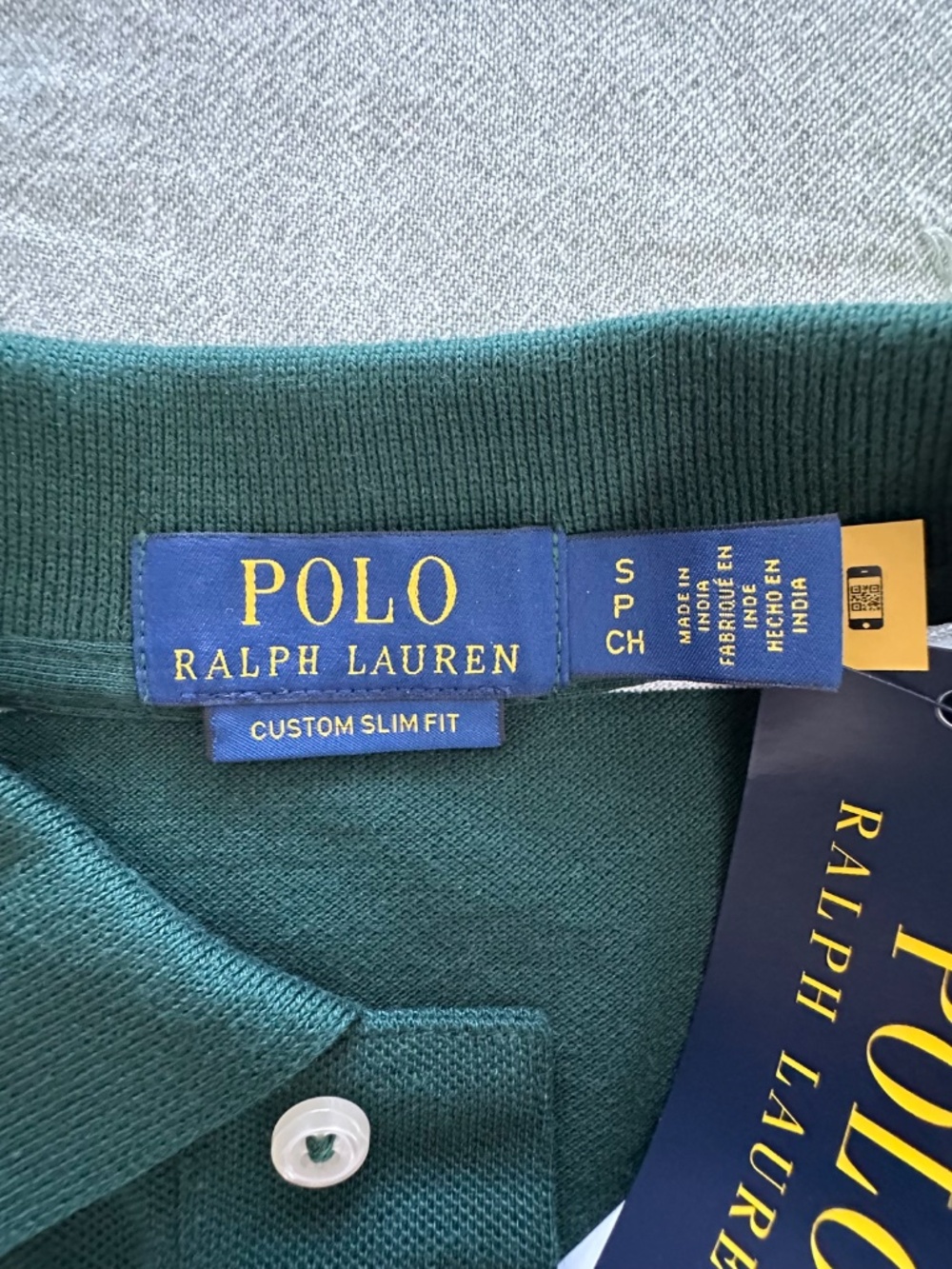 NEW Polo Ralph Lauren Custom Slim Fit Big Pony Crest Mesh Polo Sz Small Striped - Picture 6 of 11